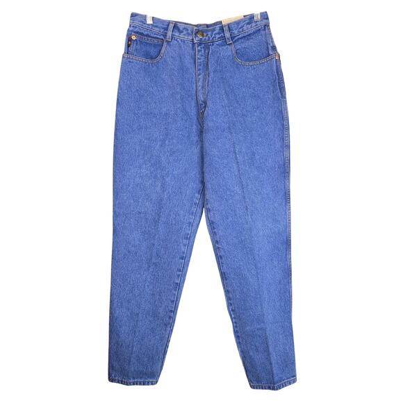 VTG PS Gitano Jeans Womens 14 Regular Blue Relaxed High Rise Tapered 100% Cotton - Picture 1 of 14